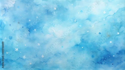baby blue water colored stains abstract background