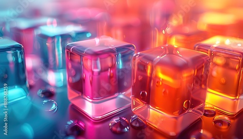 Colorful glass structure