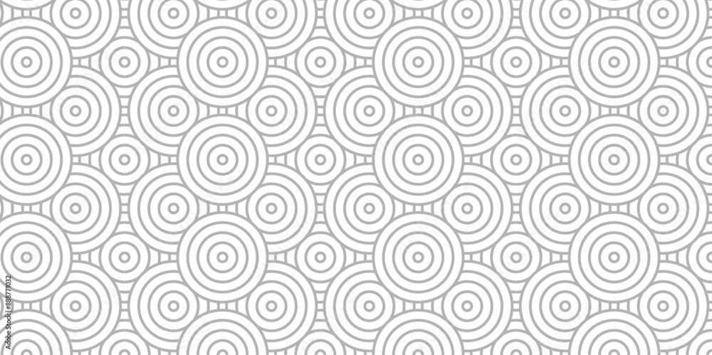 Vector overlapping Pattern Minimal diamond geometric waves backdrop abstract wave line. white and gray seamless tile stripe overlap creative retro circle line fabric pattern white background.
Vector overlapping Pattern Minimal diamond geometric waves backdrop abstract wave line. white and gray seamless tile stripe overlap creative retro circle line fabric pattern white background.