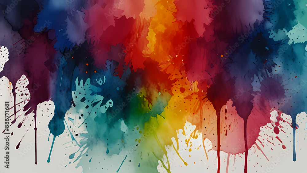 Obraz premium Abstract Background With Colorful Watercolor Blot Theme