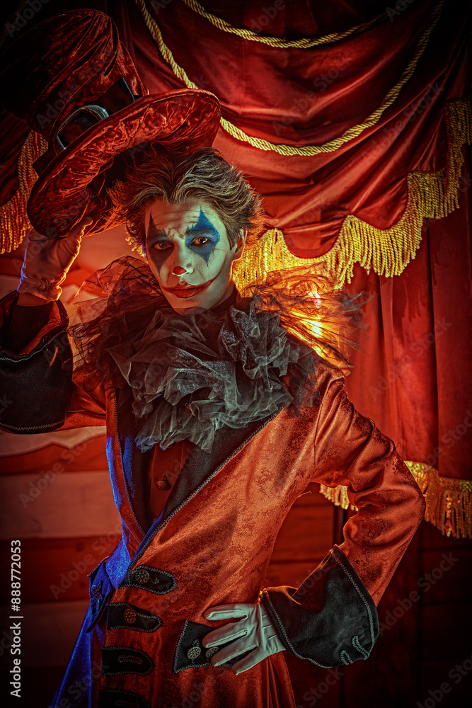 frightening clown man frightening clown man