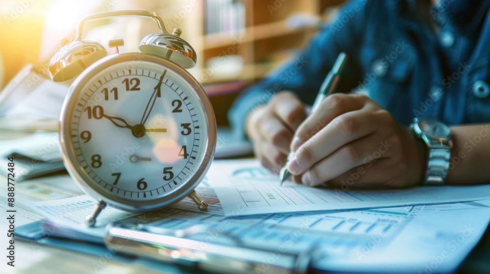 Fototapeta premium Time Management and Paperwork