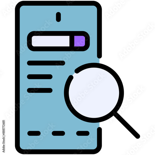 mobile browsing filled line icon