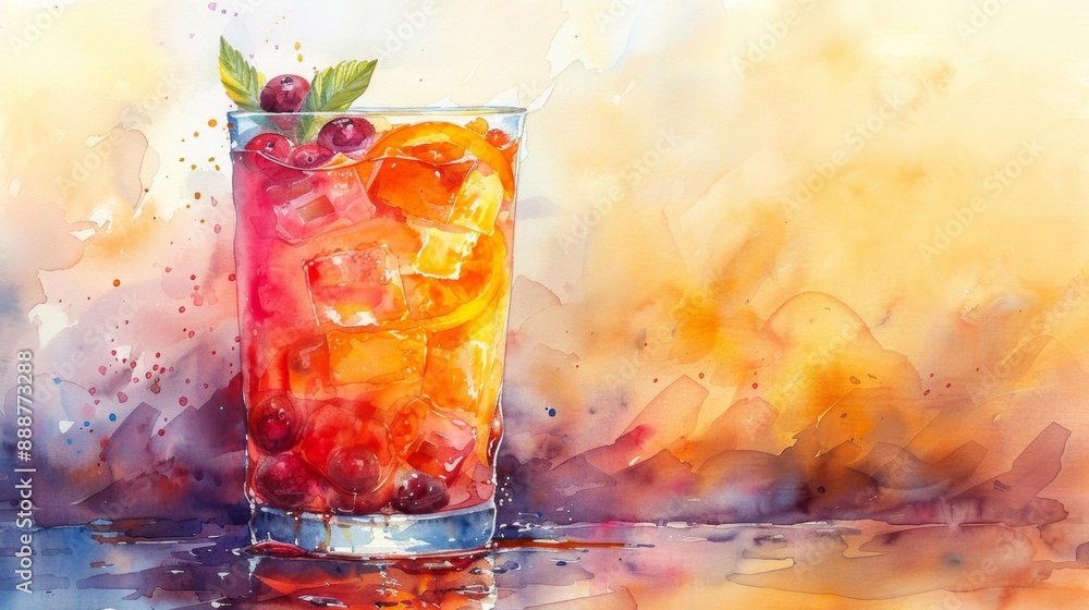 Refreshing citrus drink - generative ai Refreshing citrus drink - generative ai