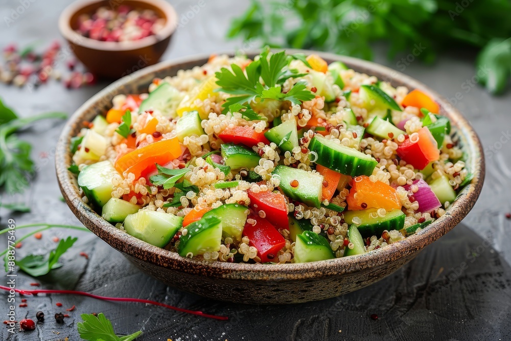 Tasty quinoa salad with veggies Tasty quinoa salad with veggies
