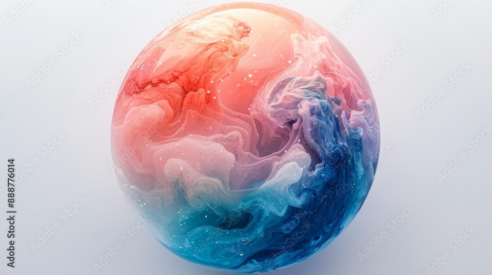 Abstract colorful sphere - generative ai Abstract colorful sphere - generative ai
