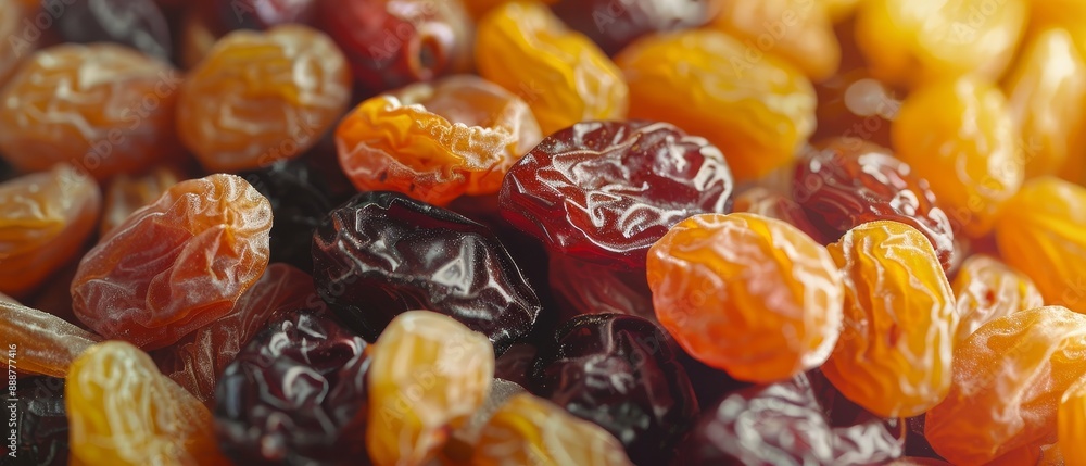 Toned selective focus of dried fruits raisins apricot dates Toned selective focus of dried fruits raisins apricot dates