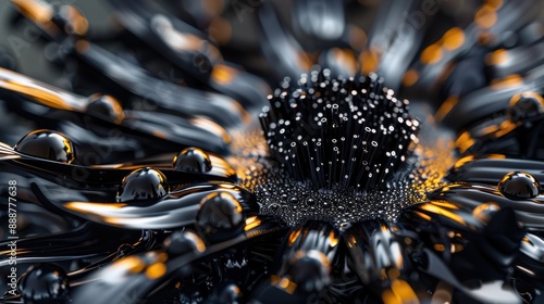 A portrait of a ferrofluid. wildlife wallpaper, backdrop or wallhanging concept. photo