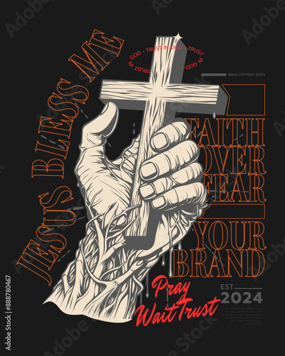Christian t-shirt design, Christian streetwear for t-shirt print