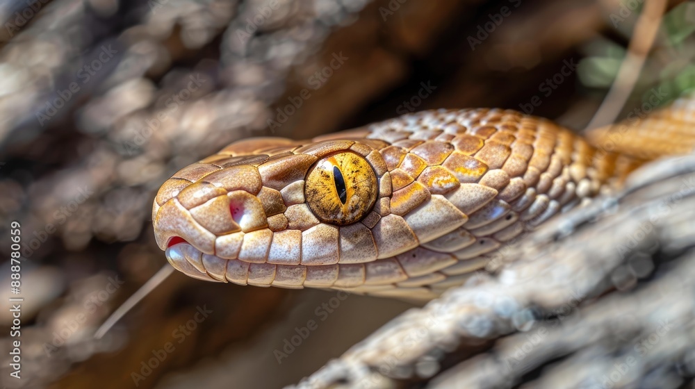 Obraz premium Head shot of a lyre snake in SE Arizona