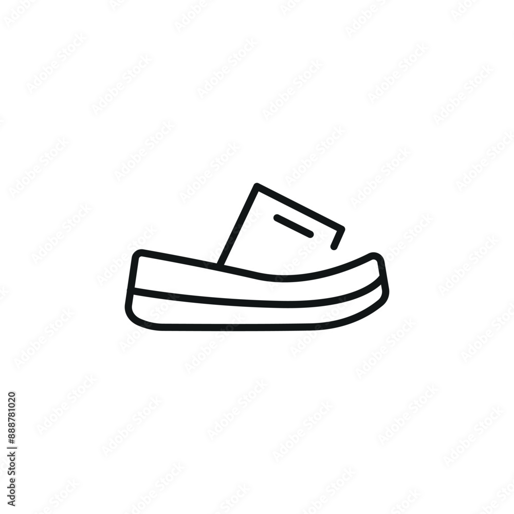 Slip-on sandal icon. Simple slip-on sandal icon for social media, app, and web design. Vector illustration Slip-on sandal icon. Simple slip-on sandal icon for social media, app, and web design. Vector illustration