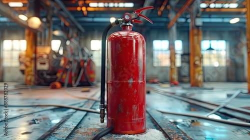 Check and inspection condition of the fire extinguisher condition powder on the tube fire extinguisher photo