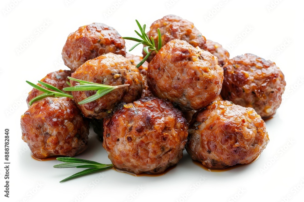 Turkish meatballs on white background Turkish meatballs on white background