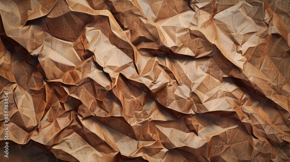 Crumpled old brown paper texture Crumpled old brown paper texture