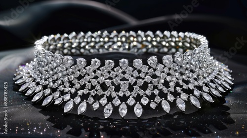 Contemporary choker diamond necklace with exquisite designs