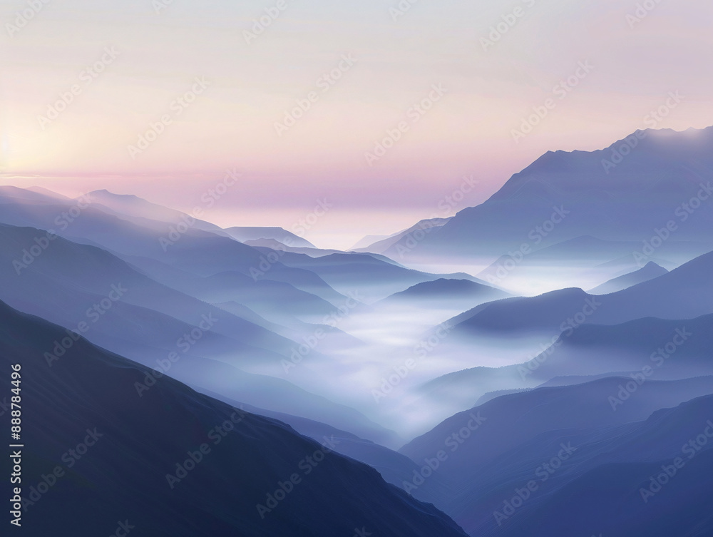 a foggy mountains with hills in the background a foggy mountains with hills in the background