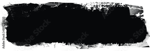 Glitch distorted grange shape . Noise grungy logo . Trendy defect error shapes . Glitched frame .Grunge textured . Distressed effect .Vector shapes