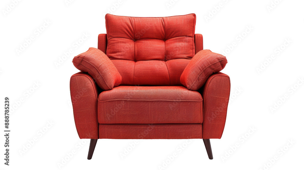 Fototapeta premium PNG Image of red sofa 