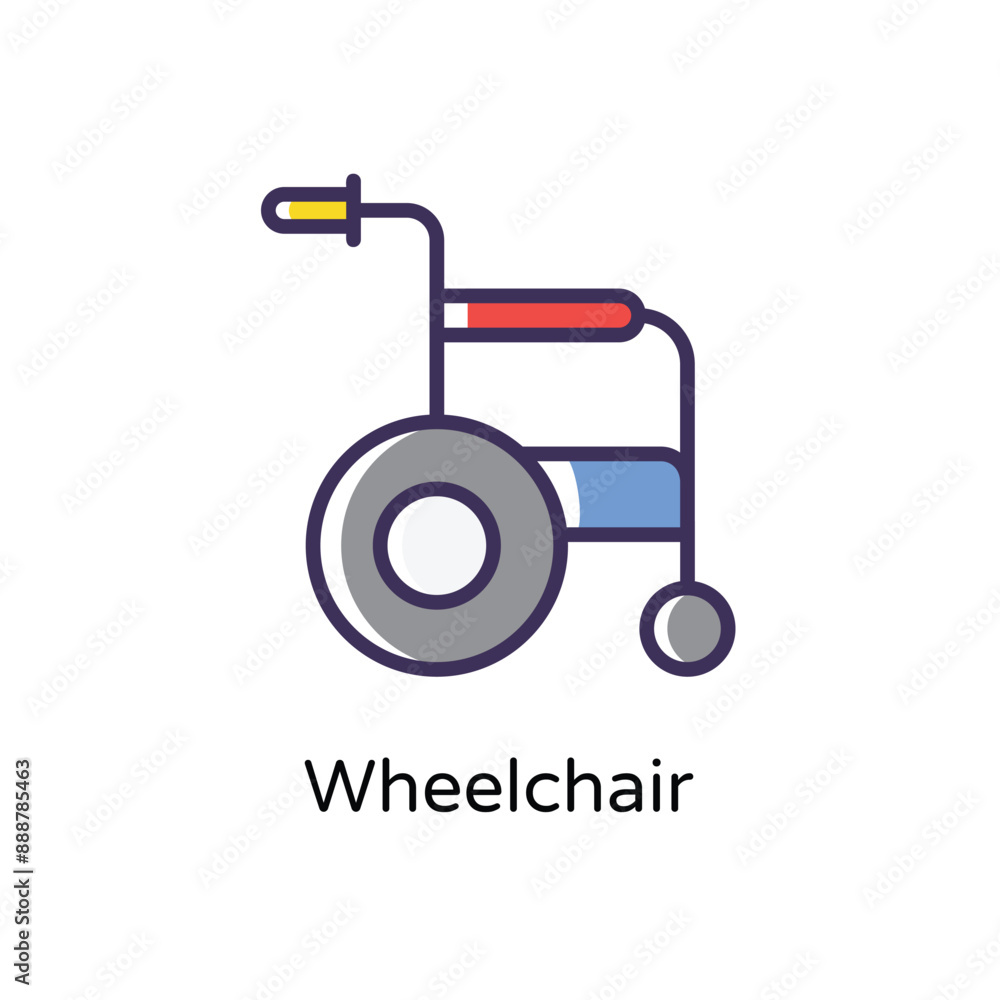 Wheelchair vector icon Wheelchair vector icon