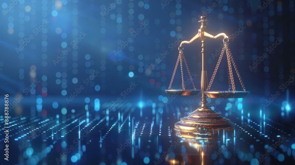 The Intersection of Law and Technology: The Scales of Justice Against a Digital Backdrop. Concept Law and Technology, Scales of Justice, Digital Backdrop, Legal Tech The Intersection of Law and Technology: The Scales of Justice Against a Digital Backdrop. Concept Law and Technology, Scales of Justice, Digital Backdrop, Legal Tech