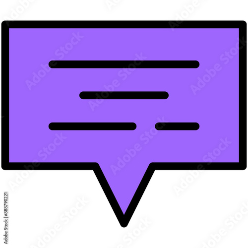 chat filled line icon