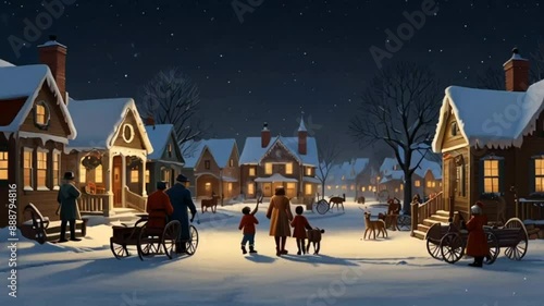 christmas night in the city