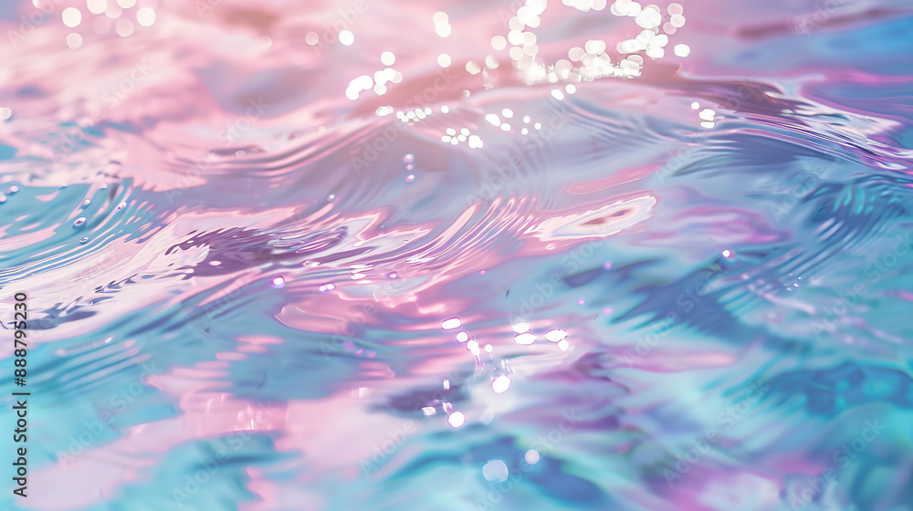 pink-and-blue-water-with-sunlight-reflection-shimmering-light