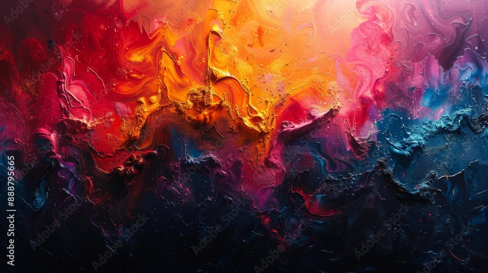 Fototapeta premium Abstract fluid art in bright colors - generative ai