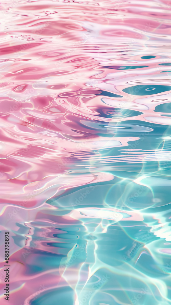pink-and-blue-water-with-sunlight-reflection-shimmering-light