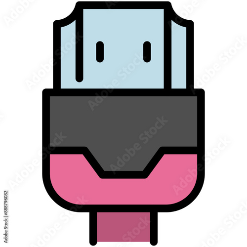 hdmi cable filled line icon