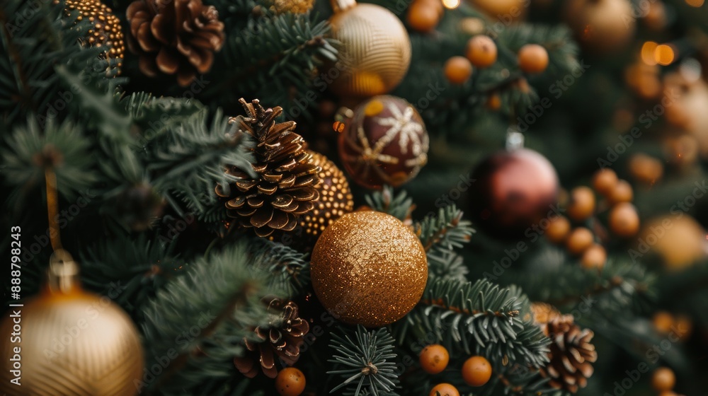 Festive christmas decorations for ornamental background design and festive holiday concepts Festive christmas decorations for ornamental background design and festive holiday concepts