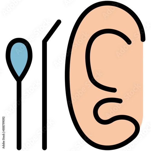 otoscope filled line icon