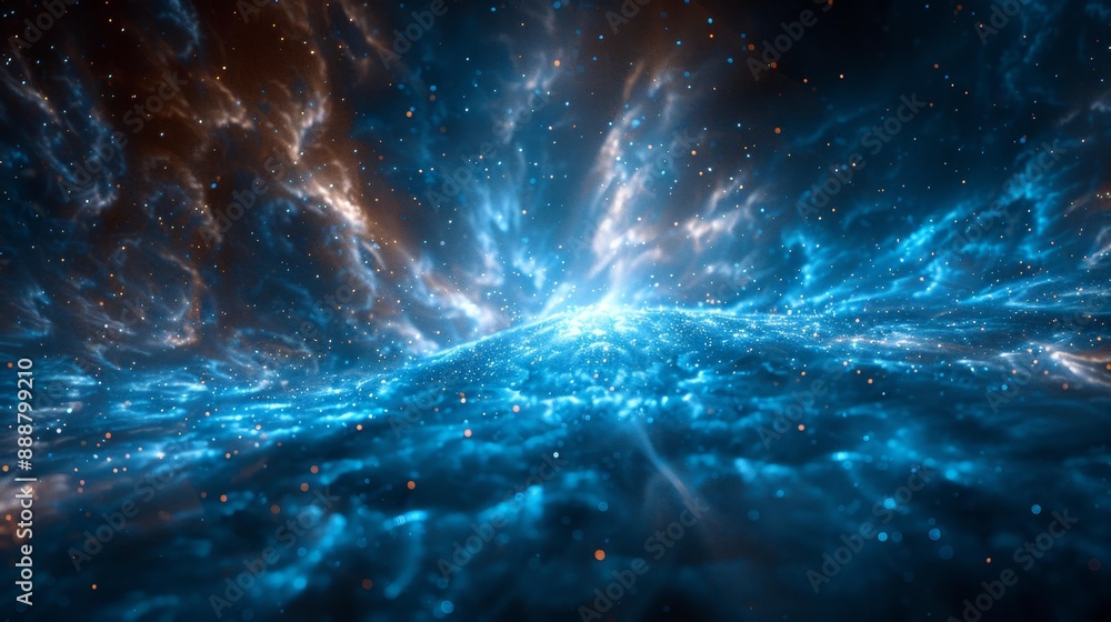 Fototapeta premium Breathtaking cosmic explosion - generative ai