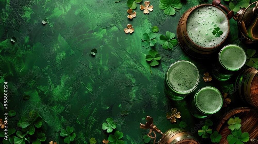 Saint Patrick s Day Symbols Traditional items for celebration with space for text Saint Patrick s Day Symbols Traditional items for celebration with space for text
