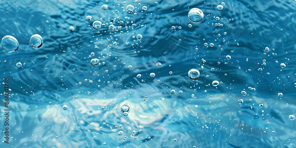 Aqua bubbles ascend in azure liquid, providing a serene oxygenation against a textured backdrop. Aqua bubbles ascend in azure liquid, providing a serene oxygenation against a textured backdrop.