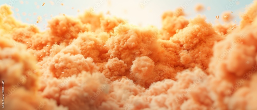 A tight shot of an assemblage of clouds in the sky, with a radiant sun at their center A tight shot of an assemblage of clouds in the sky, with a radiant sun at their center