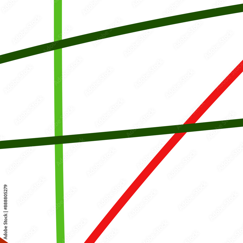Fototapeta premium Green red graphic lines background