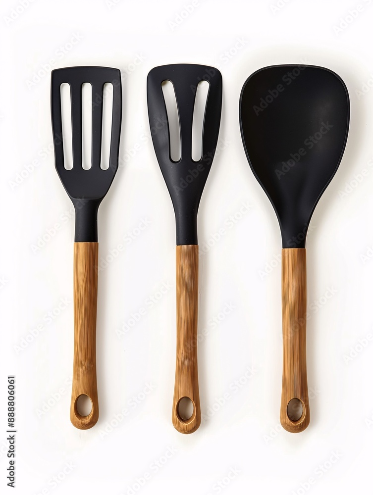 Set of cooking tools on a white backdrop. Set of cooking tools on a white backdrop.