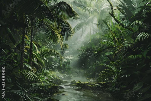 Ethereal Rainforest Stream: Hyper Realism