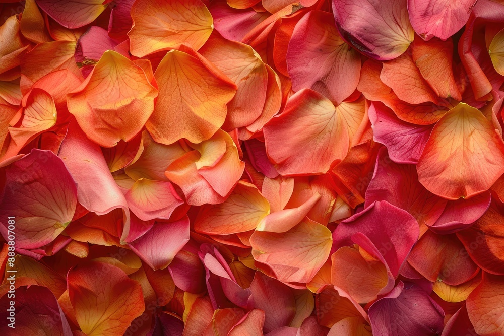 Macro shot of pink and orange petals, Delicate petals intricately arranged in a vibrant display, AI generated Macro shot of pink and orange petals, Delicate petals intricately arranged in a vibrant display, AI generated