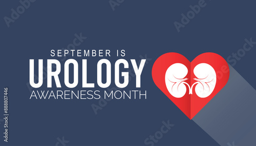 Urology awareness month is observed every year on September.Holiday concept. background, placard, banner design template Vector illustration background design.