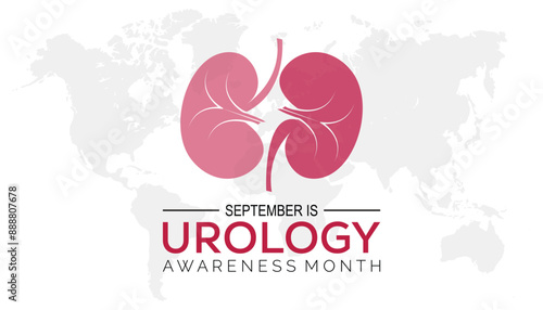 Urology awareness month is observed every year on September.Holiday concept. background, placard, banner design template Vector illustration background design.