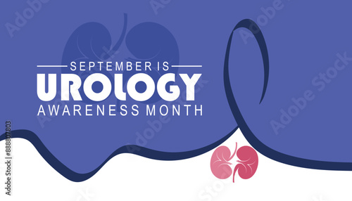 Urology awareness month is observed every year on September.Holiday concept. background, placard, banner design template Vector illustration background design.