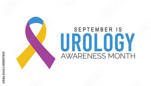 Urology awareness month is observed every year on September.Holiday concept. background, placard, banner design template Vector illustration background design.