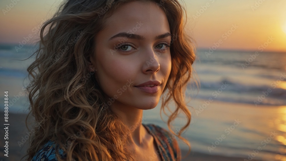 portrait of a woman on the beach portrait of a woman on the beach