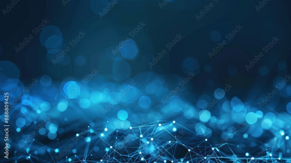 Abstract Blue Network with Bokeh Abstract Blue Network with Bokeh