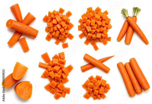 Diced and Sliced Carrots