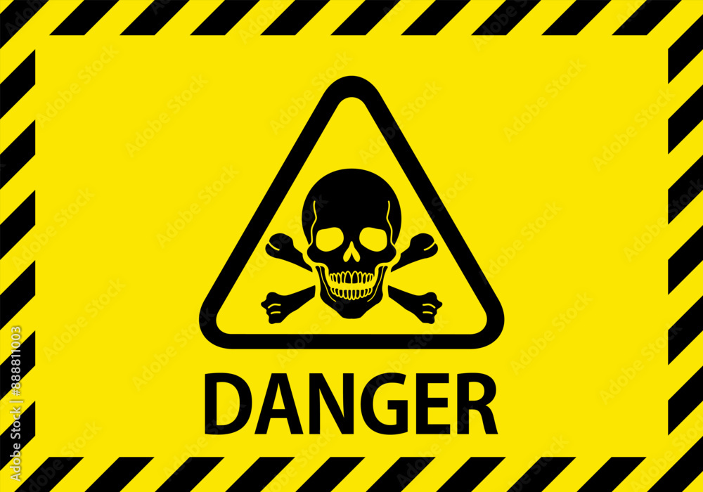 Obraz premium 危険表示看板イラスト