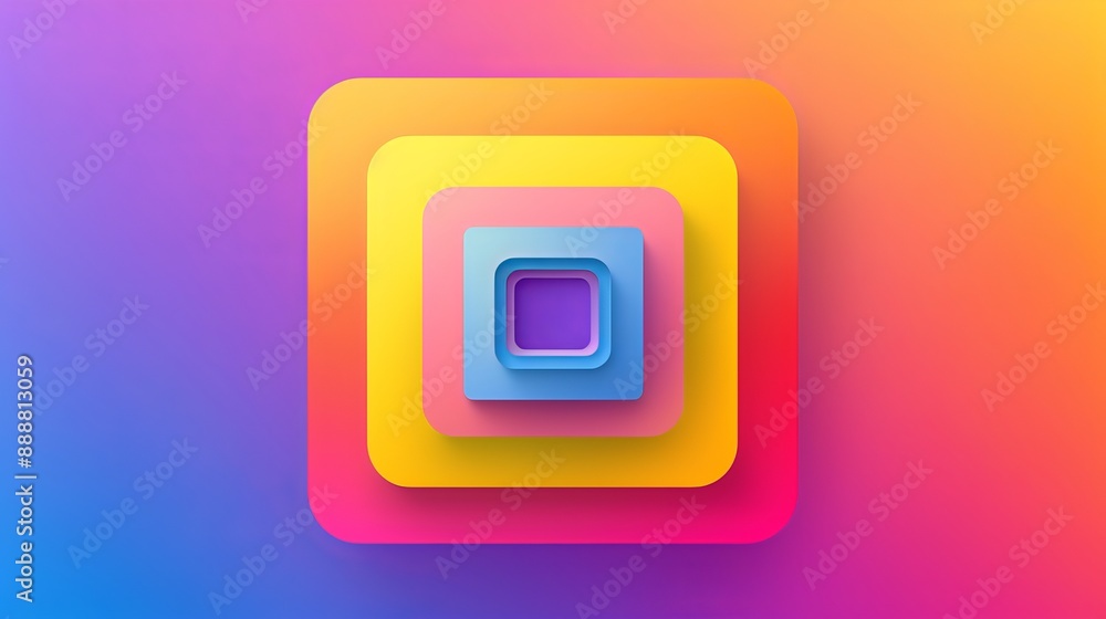 Colorful Square Abstract Design Colorful Square Abstract Design