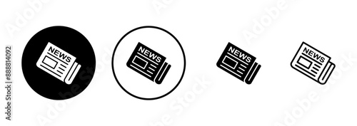 Newspaper icon vector isolated on white background. news paper icon vector